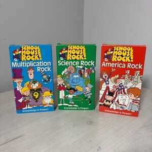 School House Rock Science, Multiplication, America Rock VHS 1995 ABC Videos VTG